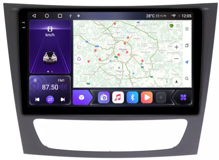 Магнитола для Mercedes-Benz E (W211) 2002-2010, CLS W219 - Kuberg OL-9149 QLed+2K, Android 12, Быстрая, CarPlay, 4G SIM-слот