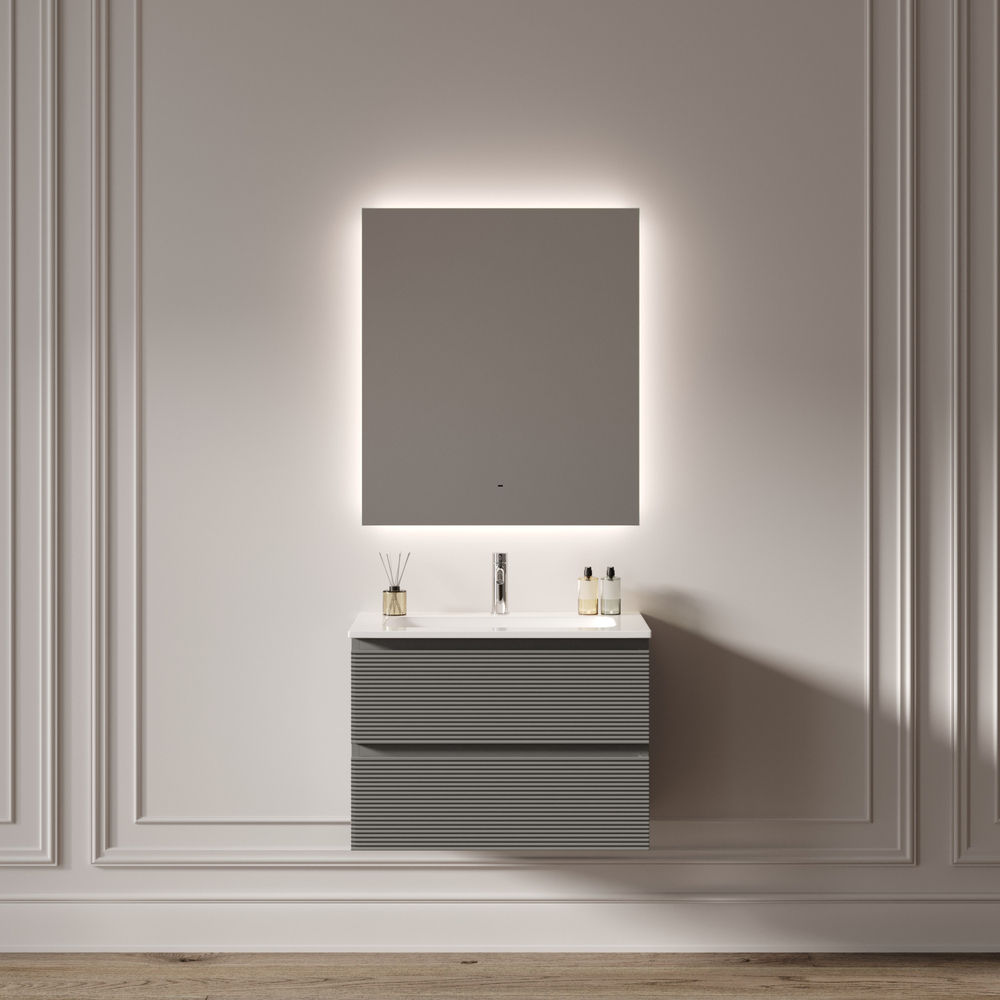 Зеркало для ванной комнаты SANCOS Поле 2.0 (Square 2.0) 800х700 led подсветка 2700K/4000K/5000K SQ2.800