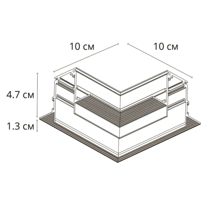 Коннектор угловой для встраиваемого шинопровода Arte Lamp LINEA-ACCESSORIES A487706