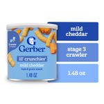 Gerber, Lil' Crunchies®, запечённый злаковый снек, для детей от 8 месяцев, мягкий чеддер, 42 г (1,48 унции)