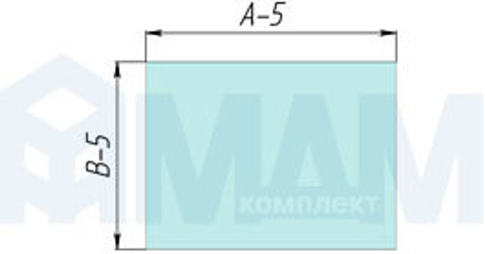 Профиль рамочный широкий, 45х20х8, черный, L-3000 (анод) — купить в Якутске | Все для мебели