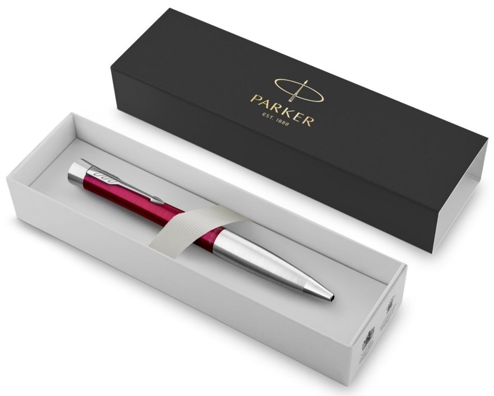 Шариковая ручка Parker Urban Vibrant Magenta CT, стержень: M, цвет чернил: blue, в подарочной упаковке.