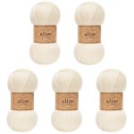 Пряжа Alize (Ализе) Wooltime / уп.5 мот. по 100 г, 200 м, 01 кремовый
