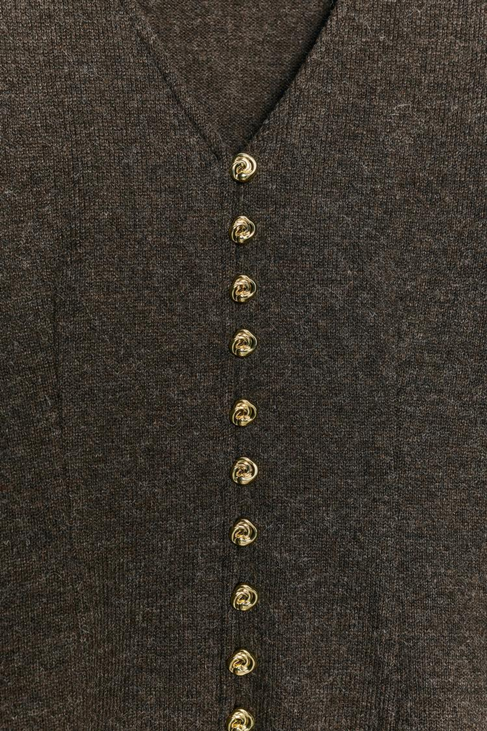 ZARA ЖАКЕТ С БАСКОЙ И ПУГОВИЦАМИ, КОРИЧНЕВЫЙ МЕЛАНЖ