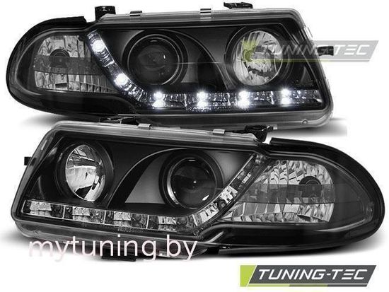 Передние фары Opel Astra F daylight black