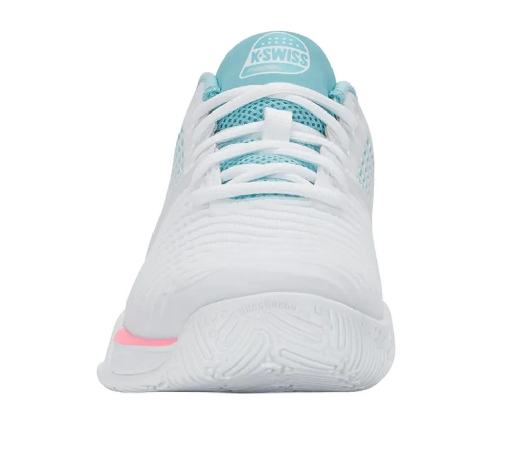 Женские кроссовки для padel K-Swiss Express Light 3 Padel - white/soft neon blue/neon buble gum