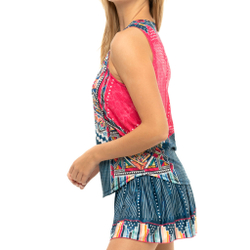 Женская теннисная майка Lucky in Love Borderline Tank Top Women - Multicoloured