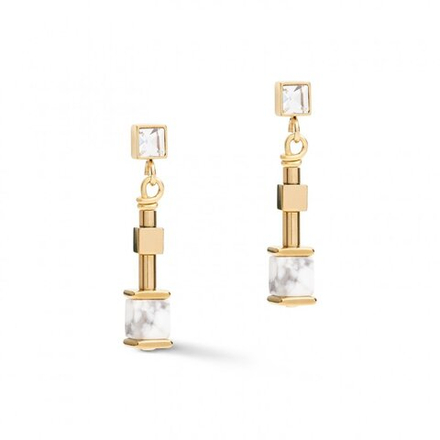 Серьги Coeur de Lion White 5055/21-1400 цвет белый, золотой