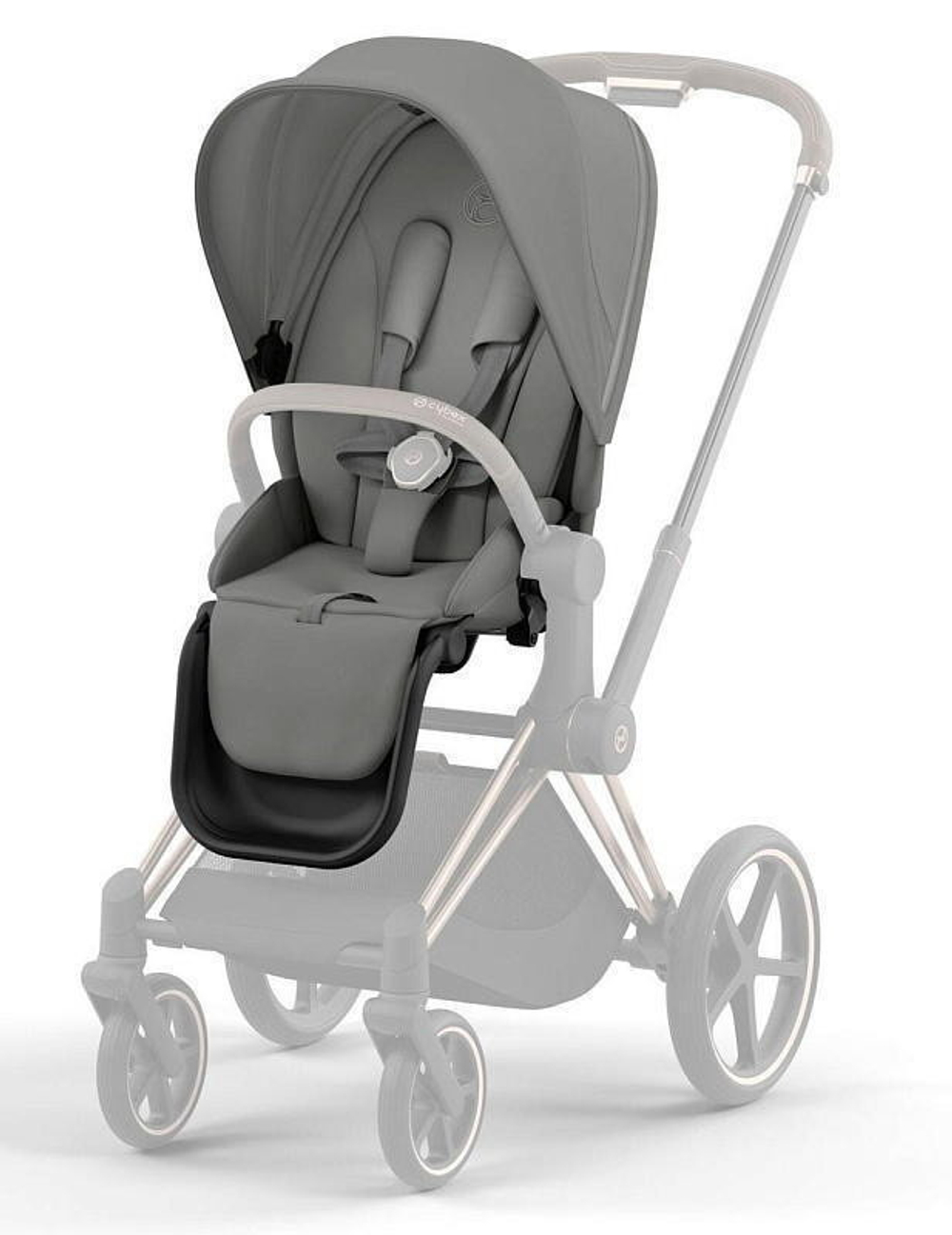 Коляска Cybex Priam IV Rosegold complete Cloud T Sepia Black Plus Base T 3 в 1 Mirage Grey