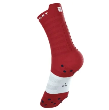Теннисные носки Compressport Pro Racing v4.0 Ultralight Run High 1P - pompeian red/white