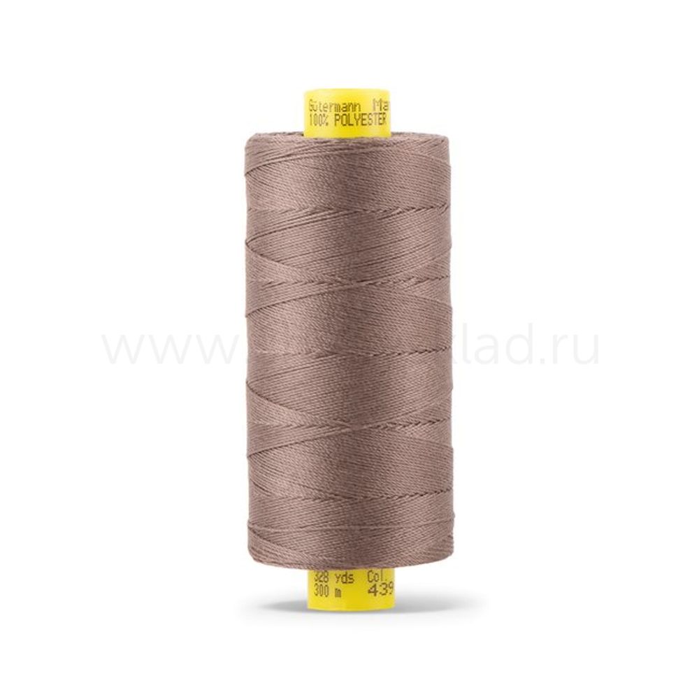 Нитка Gutermann Mara 30 (300 метров), 1 кат., для отстрочки | 439 палево-коричневый