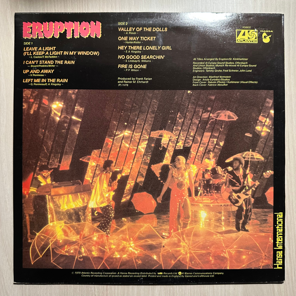 Eruption- Leave A Light (Англия 1979г.)