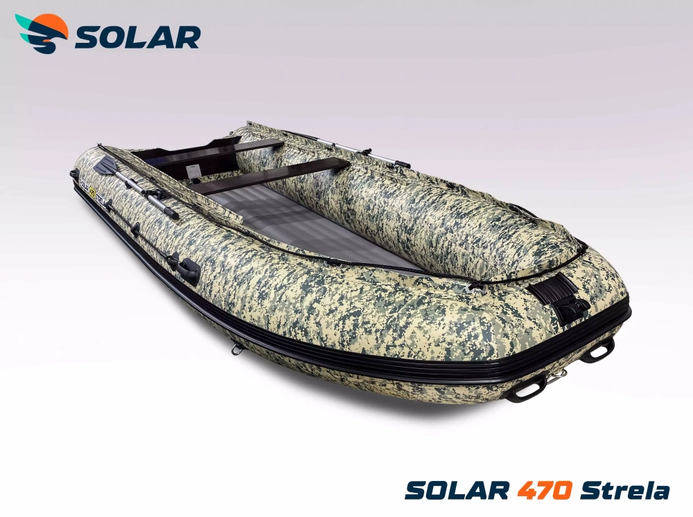 Лодка надувная моторная solar-470 strela jet tunnel