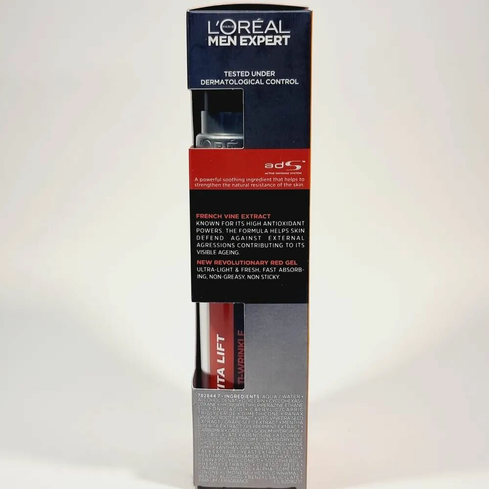 Гель для лица L'Oréal Paris  Vita Lift Men Expert омолаживающий с экстрактом французского вина 50 мл (Франция)