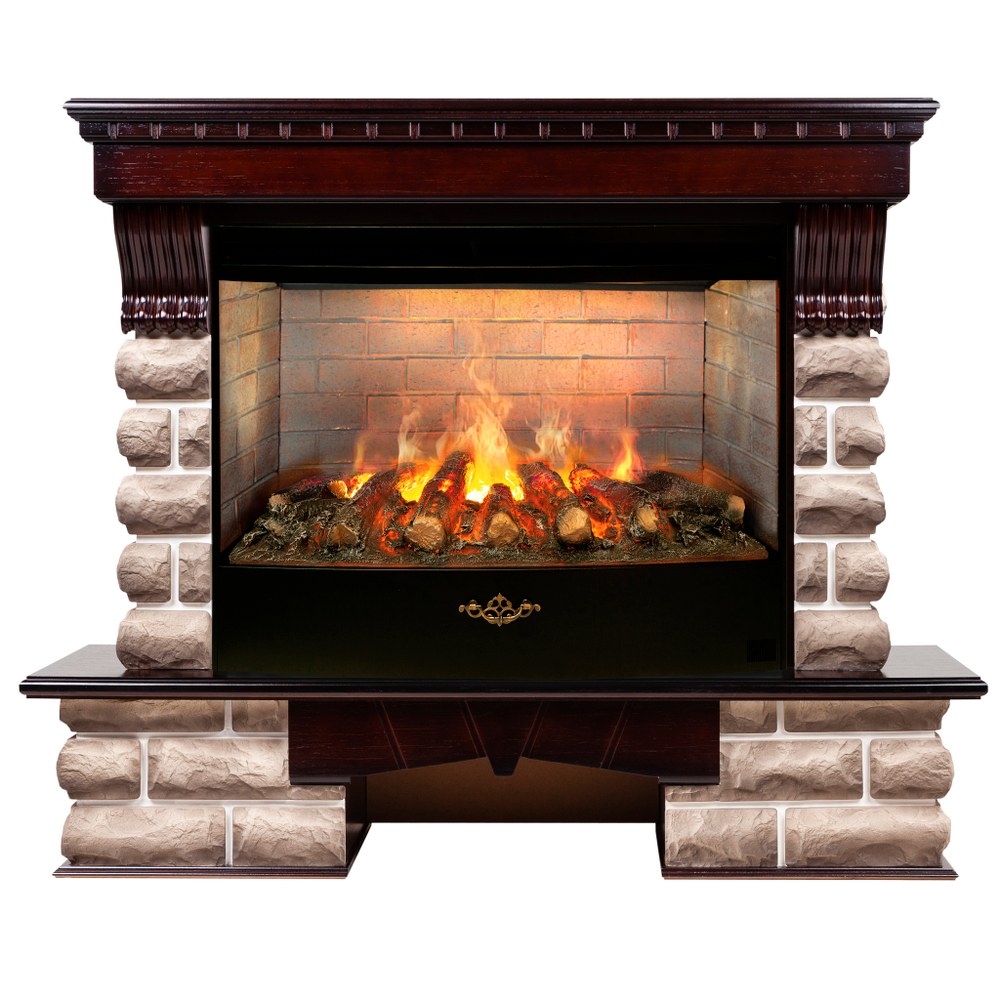 Каминокомплект Real Flame Kansas 33/33W AO с очагом 3D Firestar 33