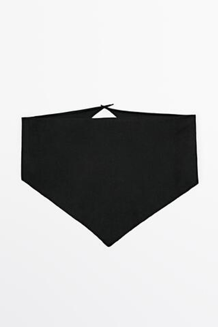 Massimo Dutti Трикотажная бандана из 100% кашемира, черный