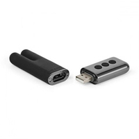Чёрный двухмоторный мини-вибратор 11,6см Le Wand Deux LW-014-BLK