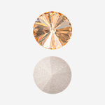 Кристалл Риволи (Rivoli), оттенок "Светло-золотистый Кристалл"/"Light Golden Crystal", 12мм.