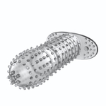 Закрытая прозрачная насадка Crystal sleeve - 12 см. (Цвет: прозрачный)