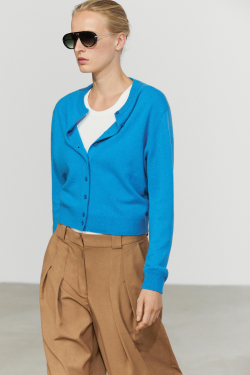 Massimo Dutti Кардиган с пуговицами, бирюзовый