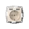 Розетка с USB A+A с заземлением и защитными шторками Systeme Electric AtlasDesign Бежевый ATN000230