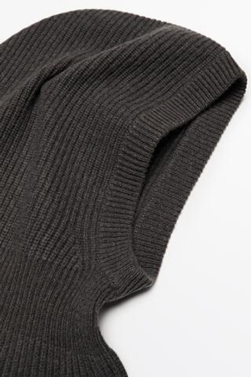 Massimo Dutti Балаклава из смесовой шерсти, темный хаки