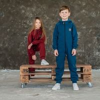 Комбинезон с капюшоном и карманами "Индиго" подростковый утепленный