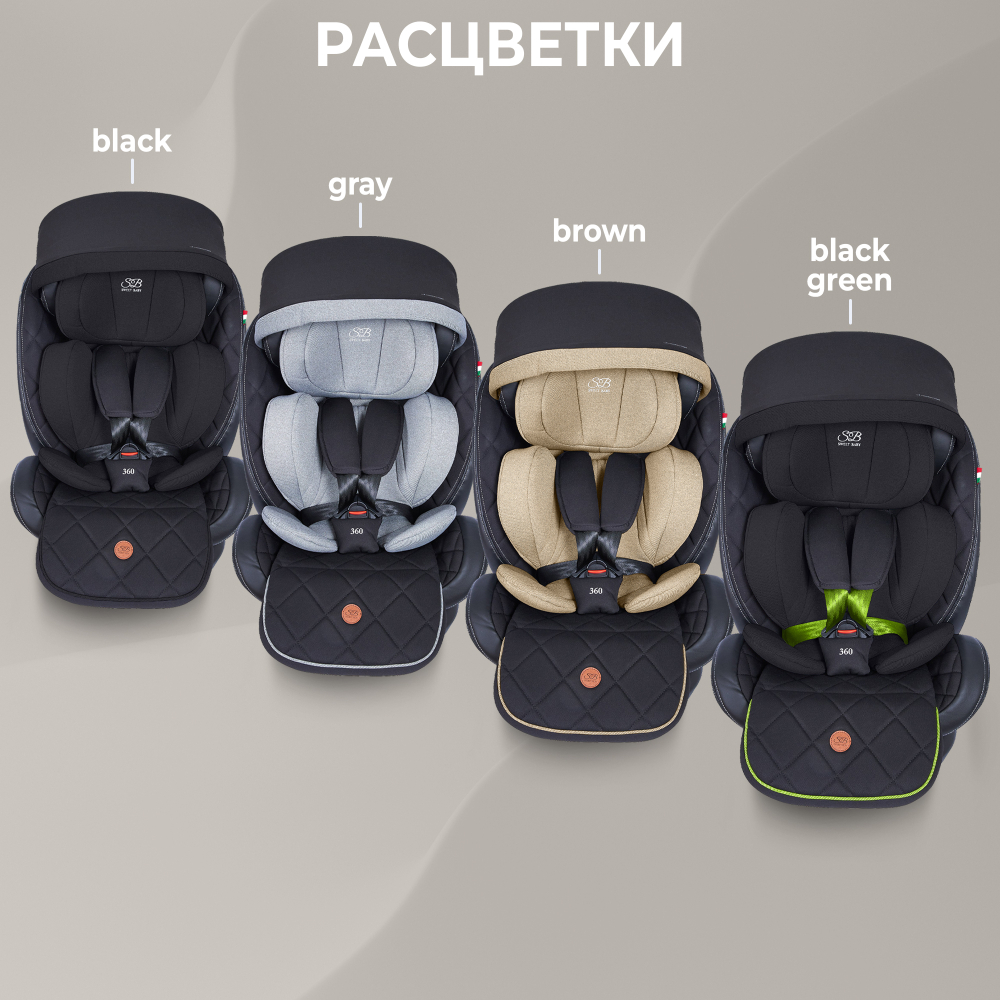 Автокресло (0-36) Sweet Baby Suburban 360 Isofix Black