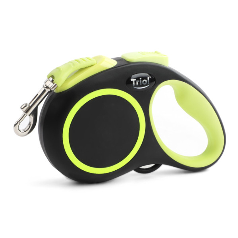 Поводок-рулетка для собак  Urban Neon L, 5м до 50кг, лента, черный, шт