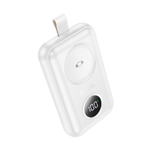 Портативный аккумулятор Hoco J137, для iWatch 1-9, SE/SE2, Ultra/Ультра2, 2500mAh, беспроводная зарядка QI, Белый