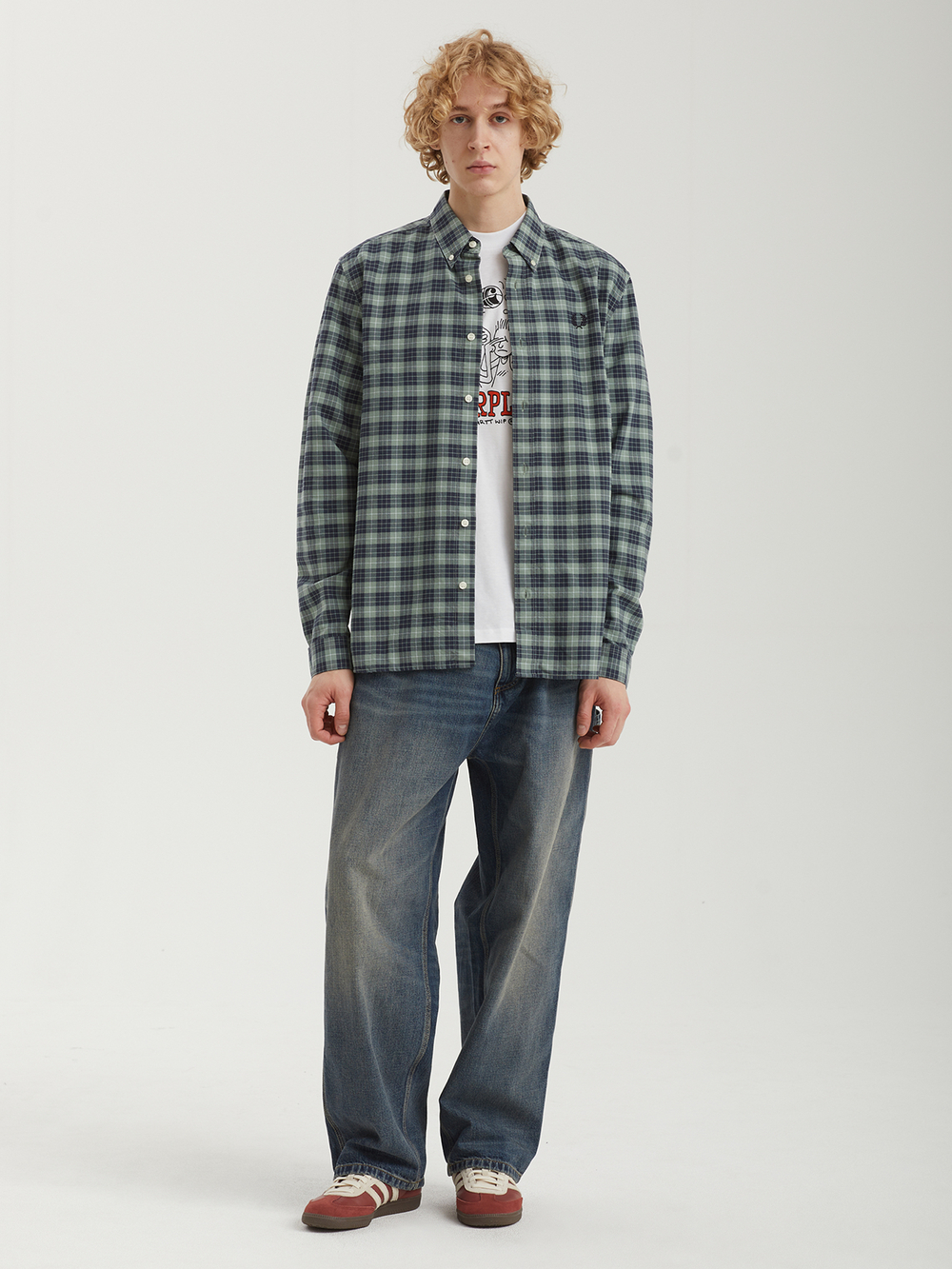 Мужская Рубашка Tartan Oxford