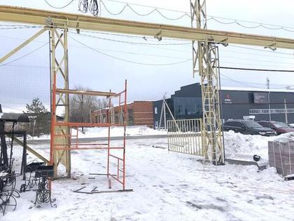 Благоустройство основного въезда