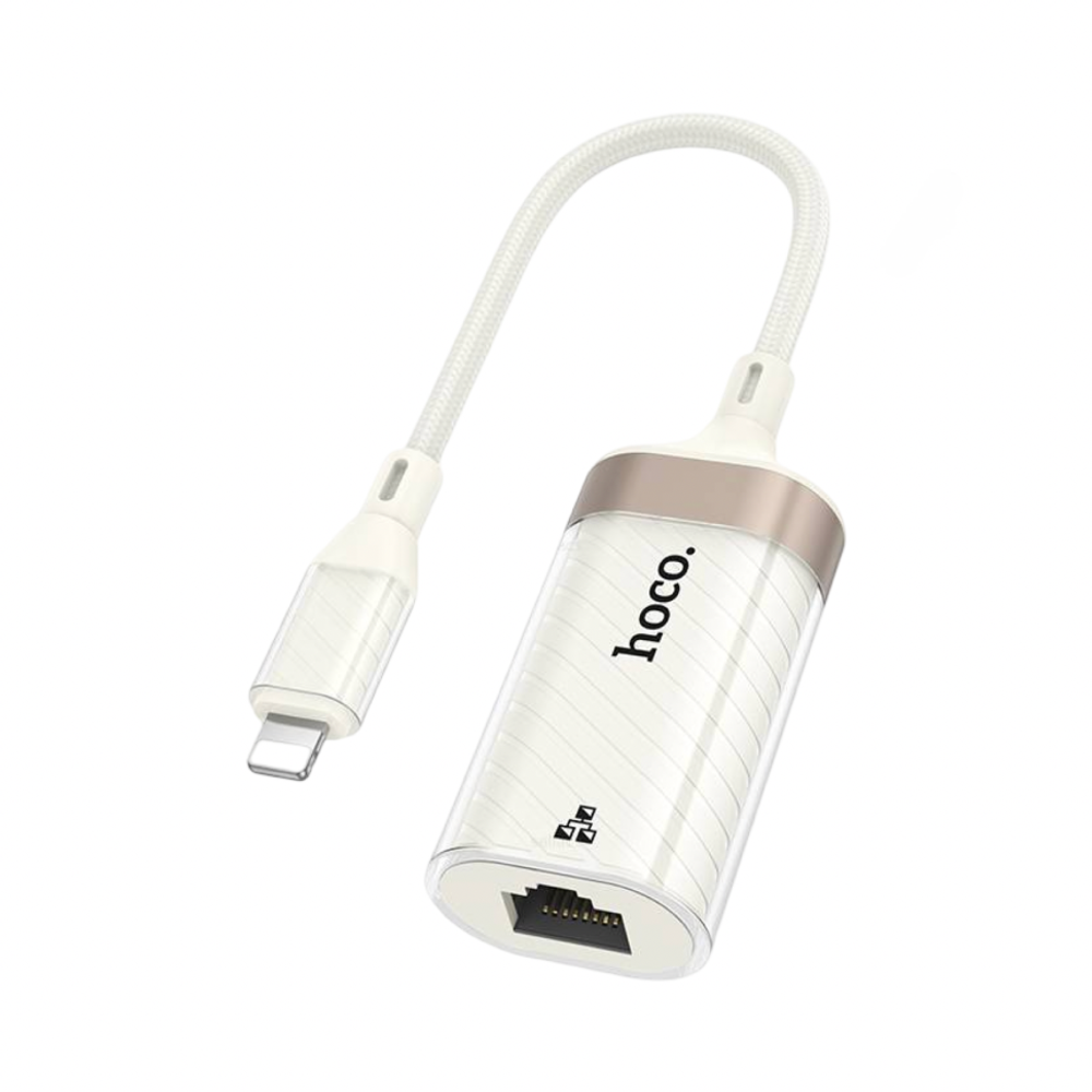 Переходник Hoco UA41A Lightning на RJ45 100Мбит/с белый