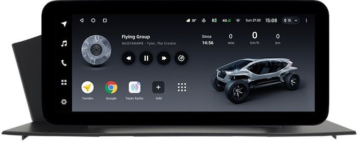Магнитола для Honda Accord 9 2012-2017 (взамен БК, левый руль) - Teyes LUX ONE ROUND монитор 12.3" 2K QLED на Android 10, Быстрая, CarPlay, 4G SIM-слот