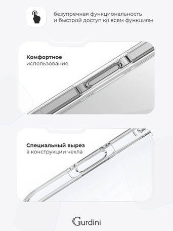 Чехол накладка iPhone 16 Pro Max 6.9" Gurdini Alba Series Protective Clear