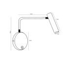 08070L,19 Бра Алери черный w16*10 h24 Led Cree 3W (3000K)