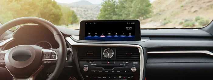Магнитола для Lexus RX300, RX350, RX450h 2019-2022 (чёрная с 360) - RDL монитор 12.3" на Android 13, Быстрая, CarPlay, 4G SIM-слот