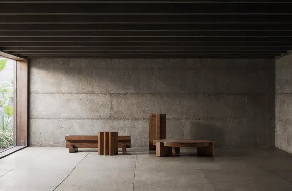 Приставной столик BRUTALIST 43х43х90 см