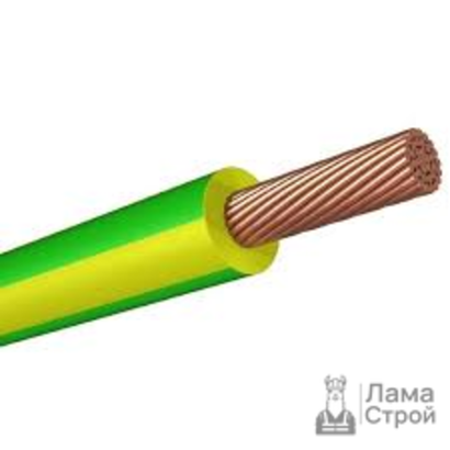Кабель ПуГВ 1 × 2,5 ККЗ круглый 100 м, жёлто-зелёный