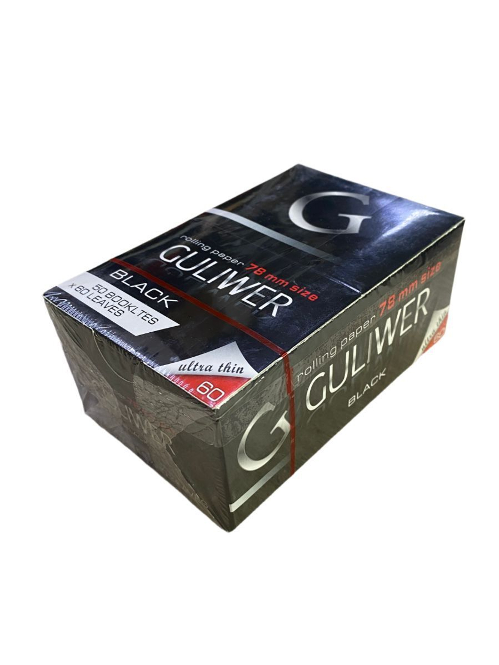 Бумага для сигарет "Guliwer" 78mm Black 60л*50шт