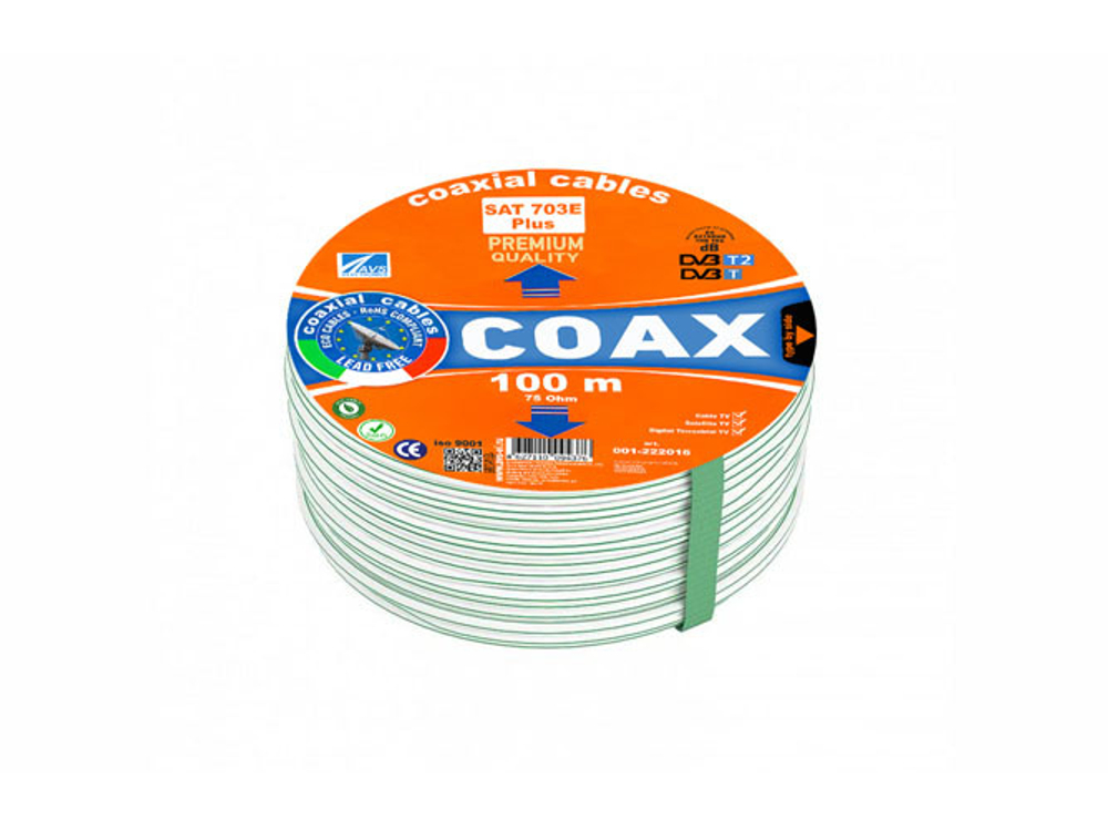 Коаксиальный кабель SAT 703E Plus AVS Electronics (4*100m)