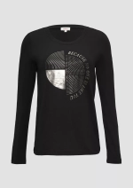 Лонгслив Slim Fit с принтом