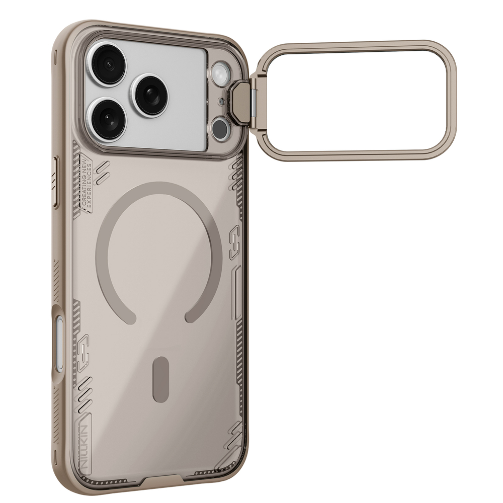 Чехол тонированный коричневый с MagSafe на iPhone 17 Pro Max, серия Iceblade Prop Magnetic (версия с прозрачной крышкой объектива) от Nillkin