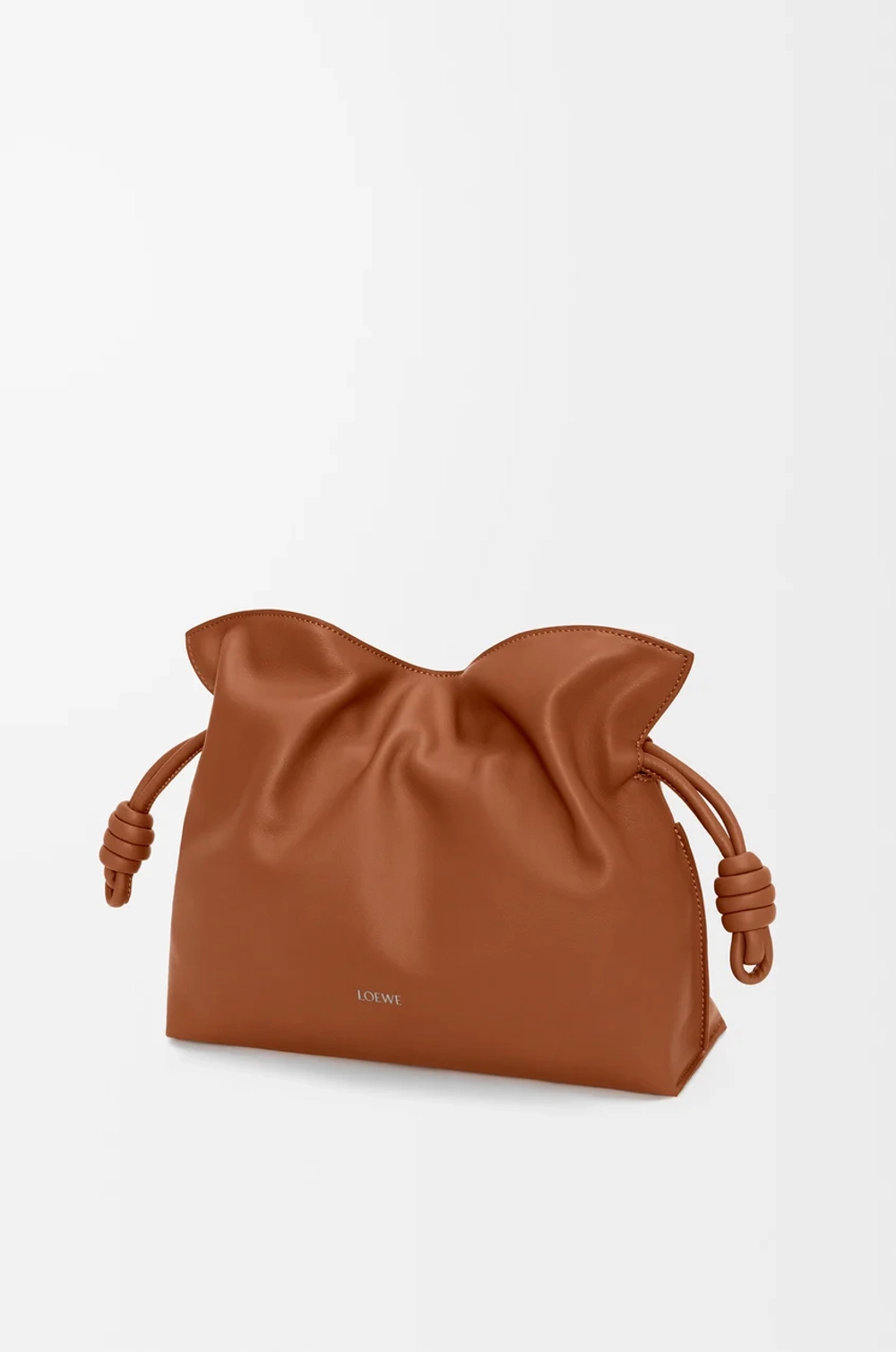 Loewe Сумка-клатч среднего размера Flamenco из телячьей кожи наппа, рыжевато-коричневый