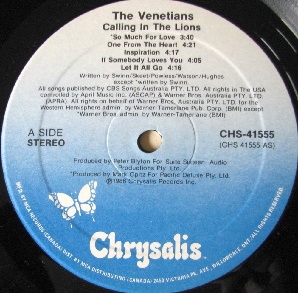 Venetians / Calling In The Lions (LP)