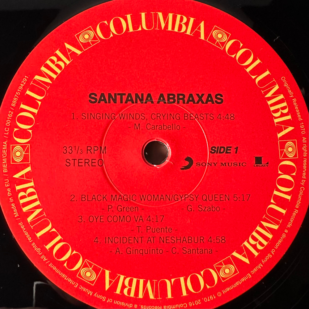 Santana ‎– Abraxas (Европа 2016г.)