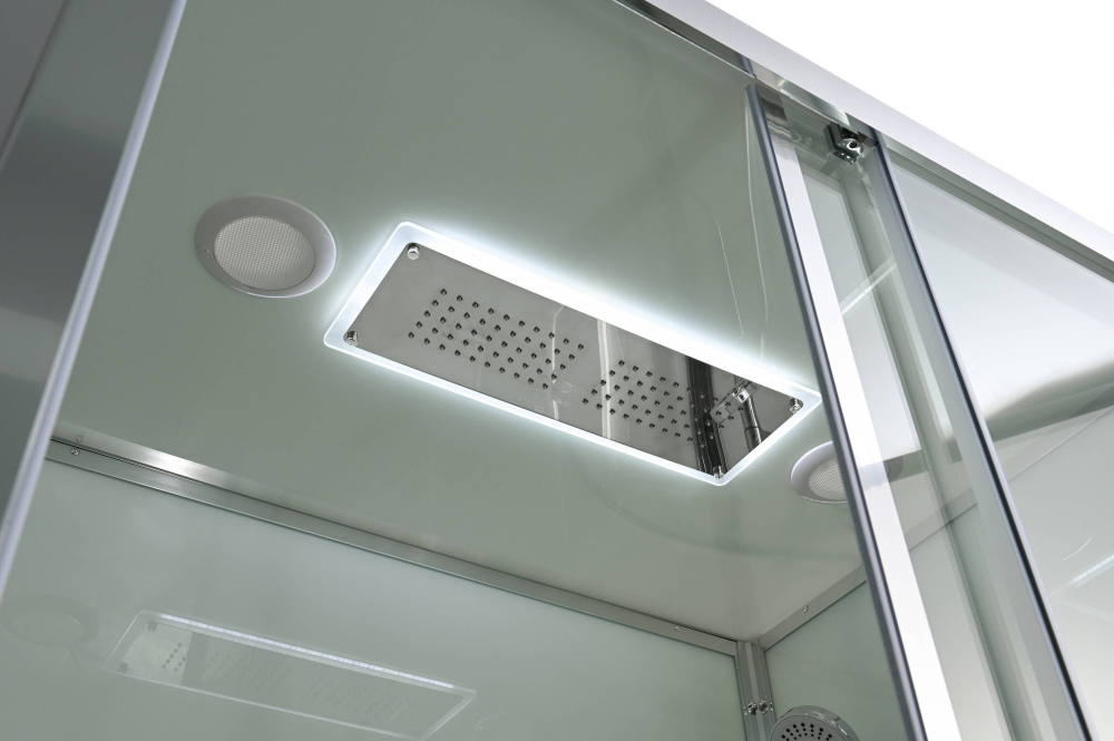 Душевая кабина AvaCan (АваКан) Z2911LED с низким поддоном, с ГМ, с электрикой и LED подсветкой, 110х90х220