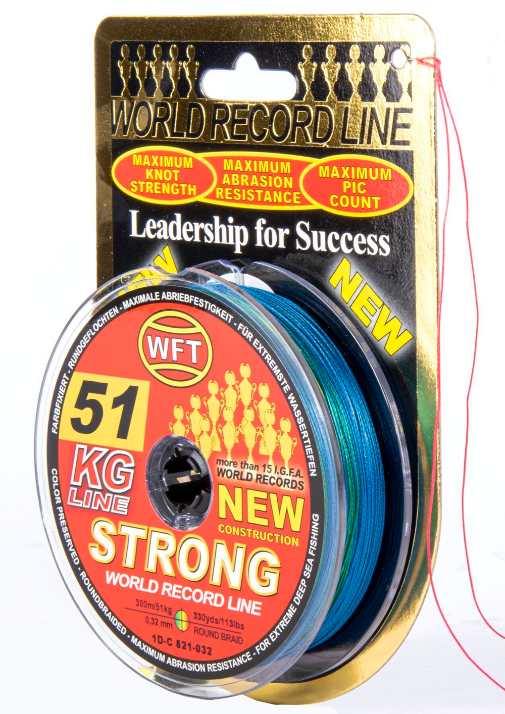 Леска плетёная WFT KG STRONG Multicolor 300 м, 0.32 мм