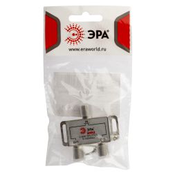Делитель ТВ ЭРА SIMPLE DS-F-01 2 ответвления под F разъём 5-1000 МГц упаковка 1шт | Разъёмы, переходники, ТВ делители