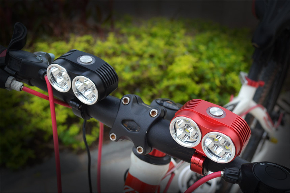 Фара Blind road Acmax A60(CREE 6T6) передняя с подзарядкой, Цв. Черный Аккумулятор: литий-полимерный